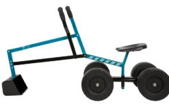 Bagger mit Rädern blau