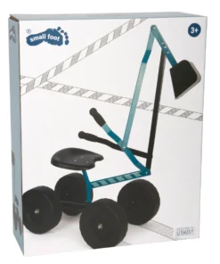 Bagger mit Rädern blau
