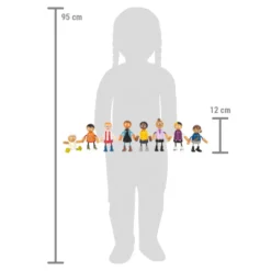 Biegepuppen-Familie mit Baby