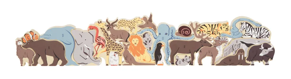 Buchstabenpuzzle Tiere