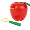 Fädelspiel Apfel und Wurm