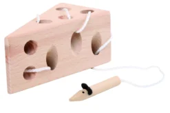 Fädelspiel Käse und Maus