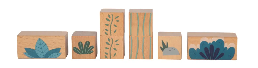 Holzbausteine „Dino“