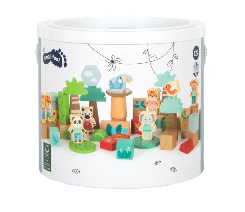 Holzbausteine „Jungle Friends“