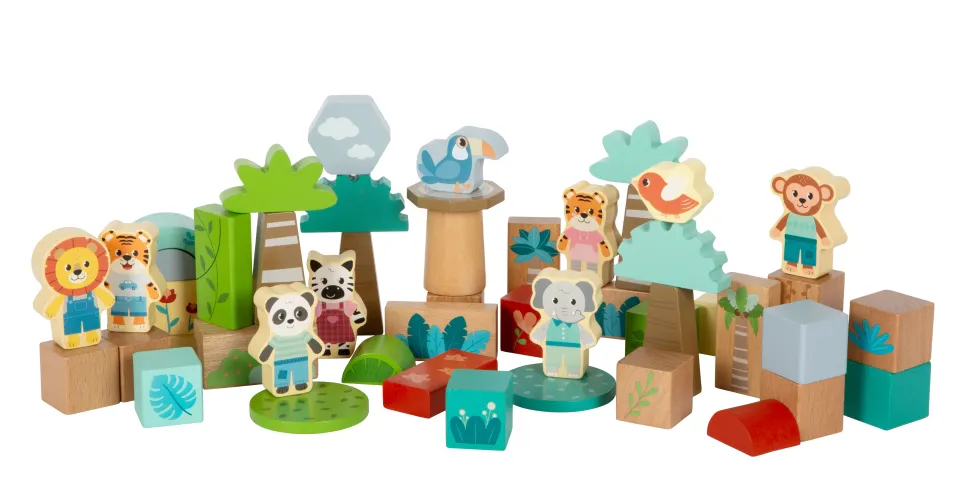 Holzbausteine „Jungle Friends“