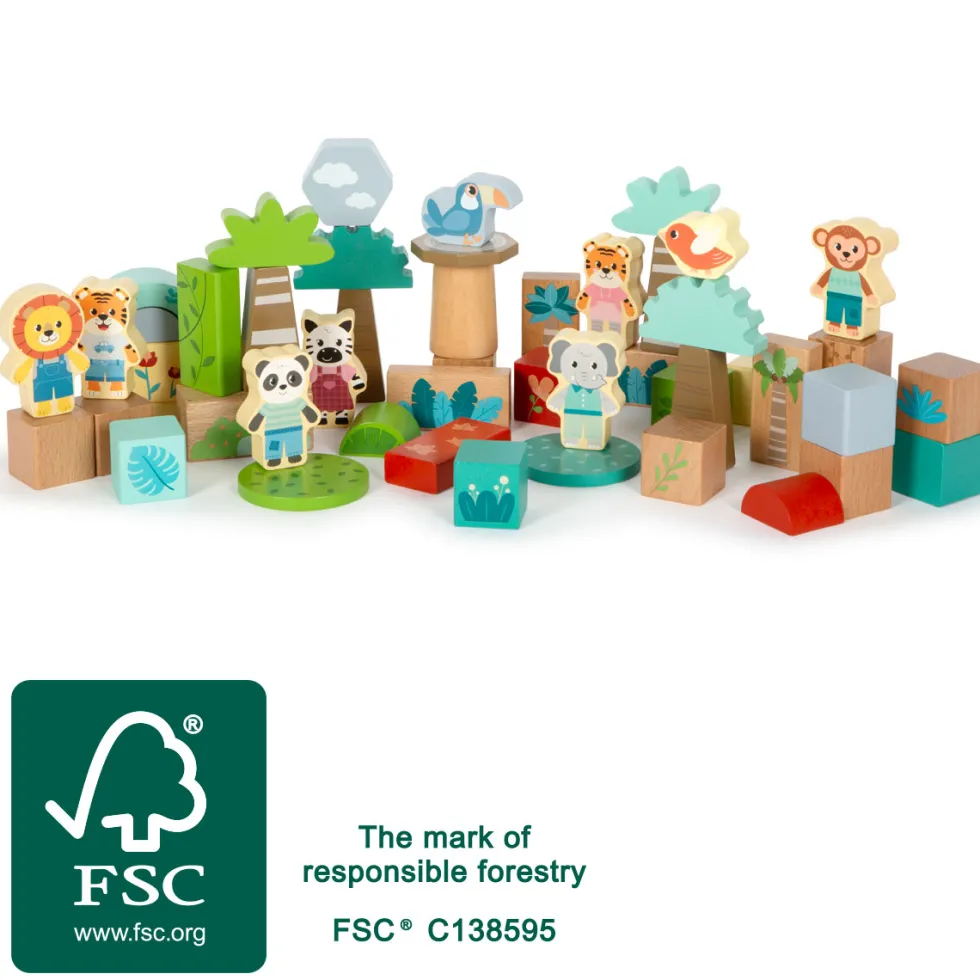 Holzbausteine „Jungle Friends“