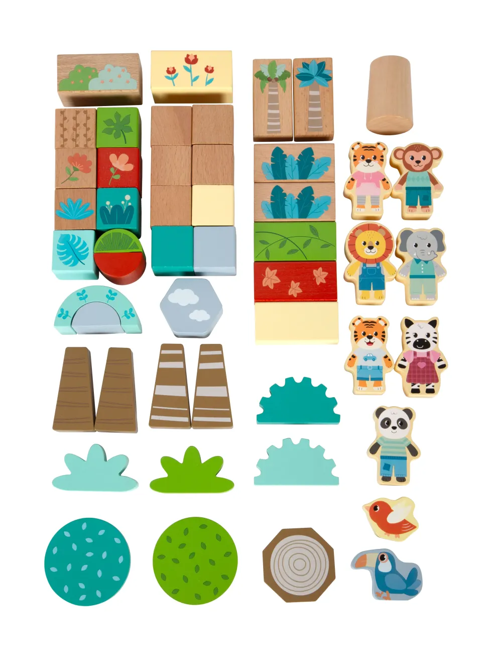 Holzbausteine „Jungle Friends“