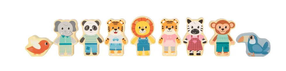 Holzbausteine „Jungle Friends“