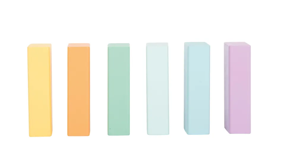 Holzbausteine Pastell