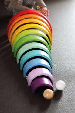 Holzbausteine Regenbogen XL