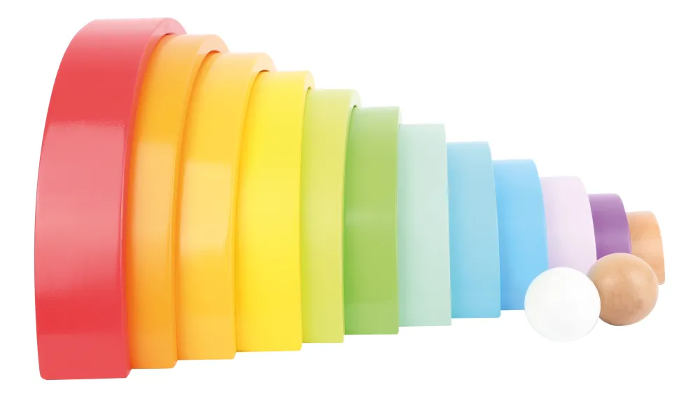 Holzbausteine Regenbogen XL