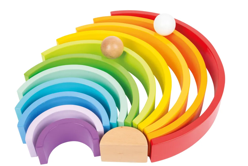 Holzbausteine Regenbogen XL