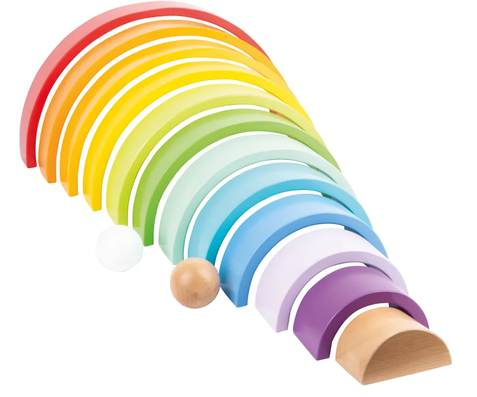 Holzbausteine Regenbogen XL