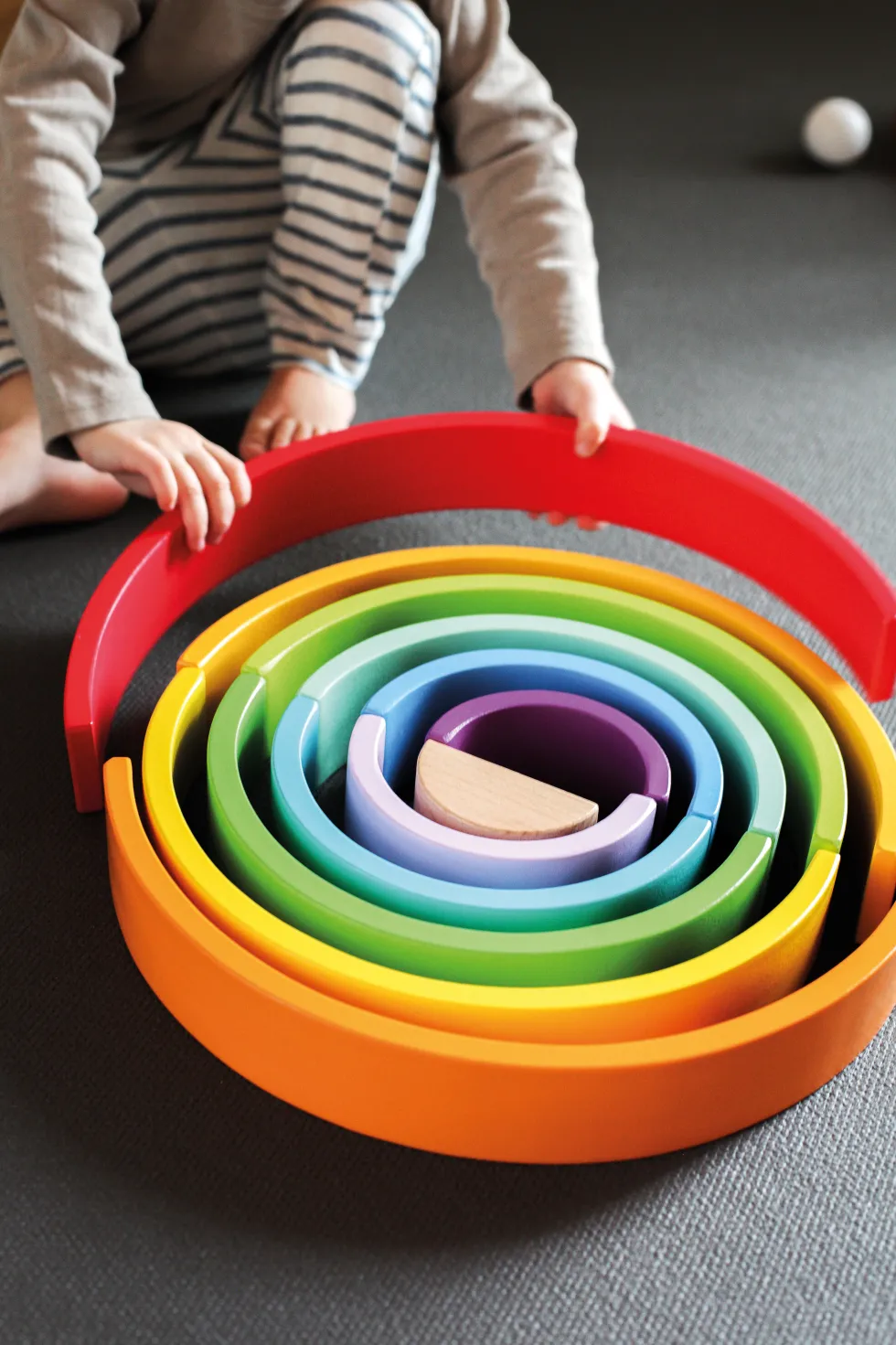 Holzbausteine Regenbogen XL