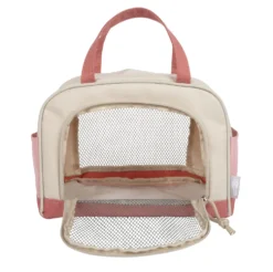 Hund mit Tasche und Pflege-Set rosa