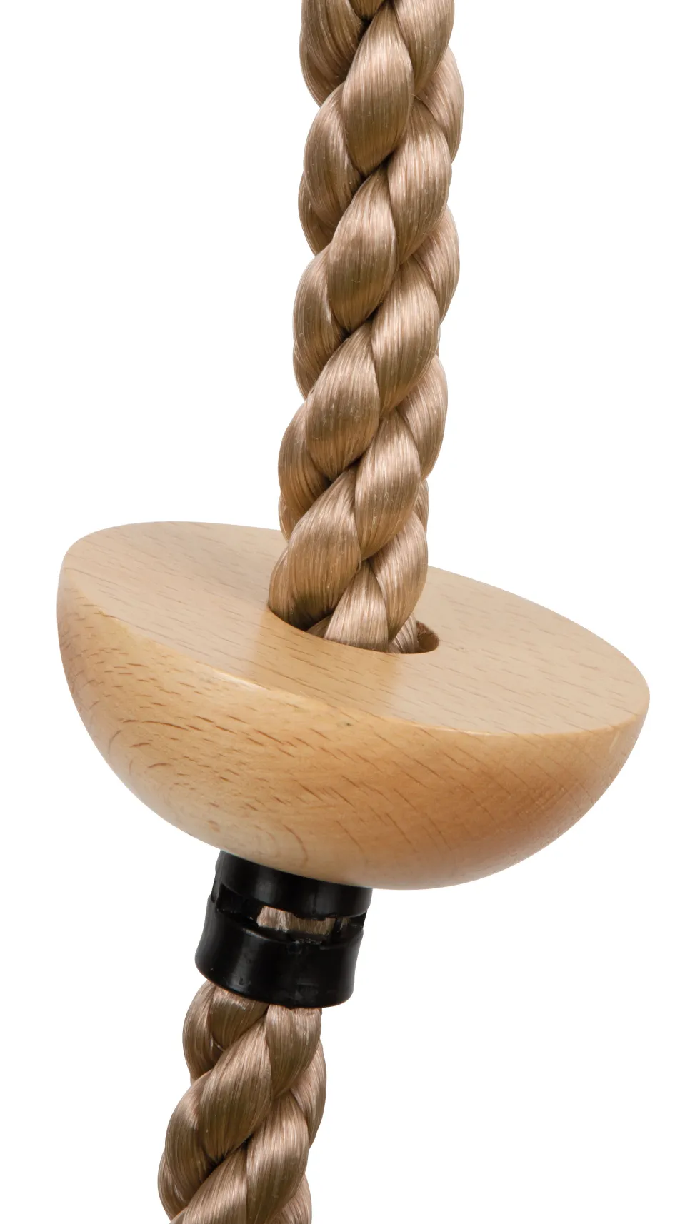 Kletterseil mit Fußtritten aus Holz