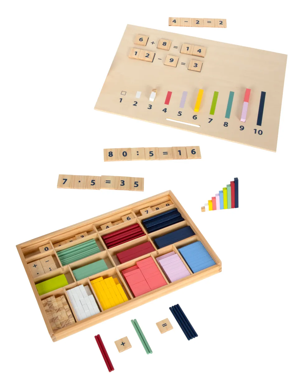 Lernbox Rechenstäbchen mit Zahlen „Educate“
