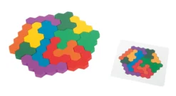 Lernspiel Holzpuzzle Hexagon