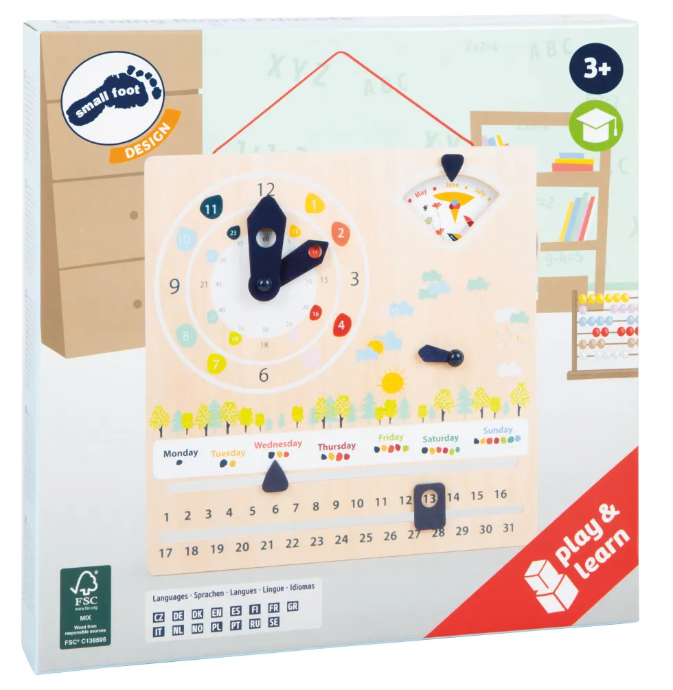 Lernuhr mit Kalender „Educate“
