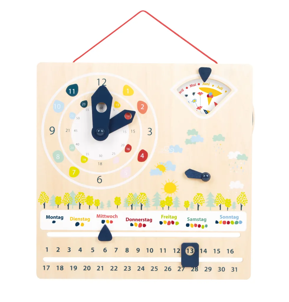 Lernuhr mit Kalender „Educate“