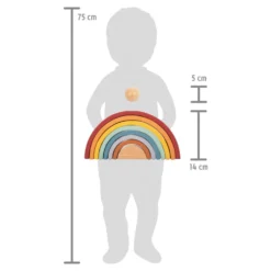 Montessori Holzbausteine Regenbogen