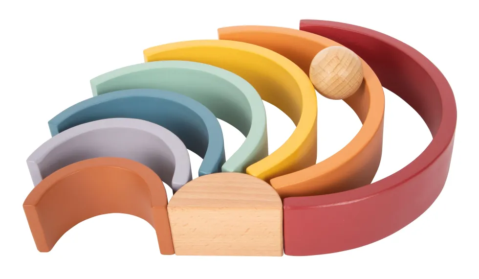 Montessori Holzbausteine Regenbogen
