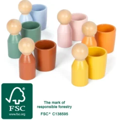Montessori Sortierbecher mit Figuren