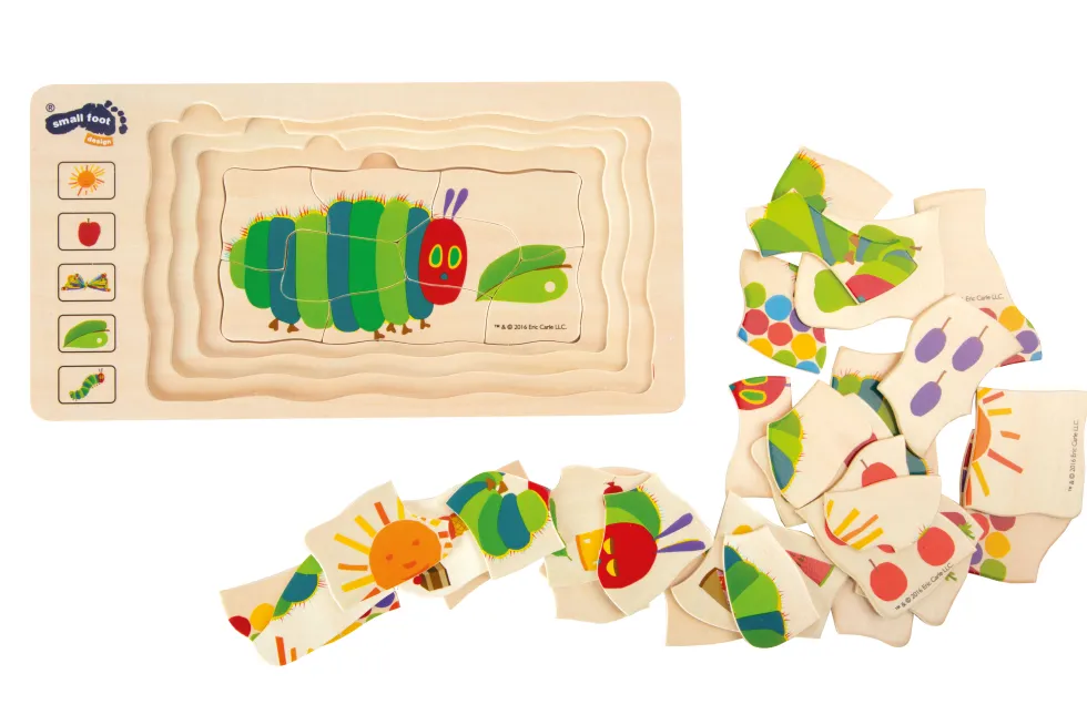 Raupe Nimmersatt Schichtenpuzzle