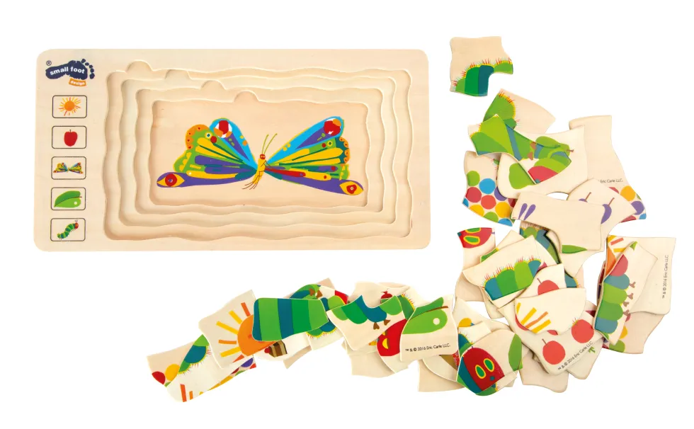 Raupe Nimmersatt Schichtenpuzzle