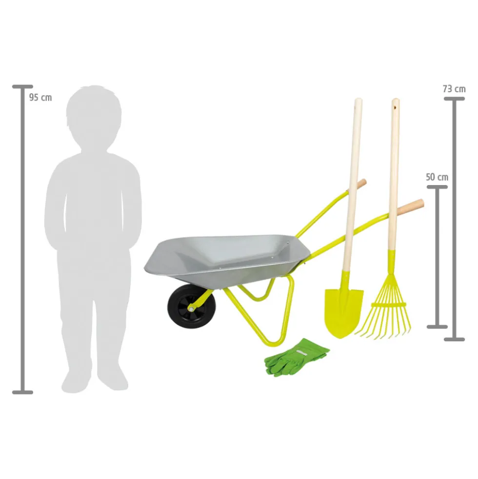 Schubkarre mit Gartenwerkzeug