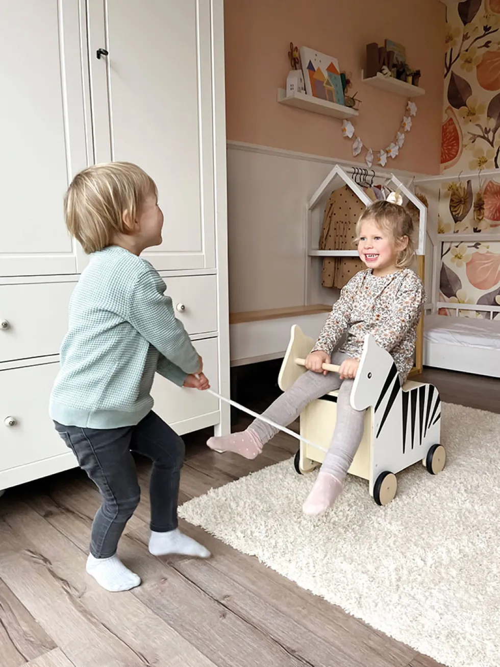 Spielzeugkiste mit Rollen Zebra „Wildlife“