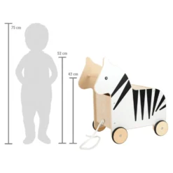 Spielzeugkiste mit Rollen Zebra „Wildlife“