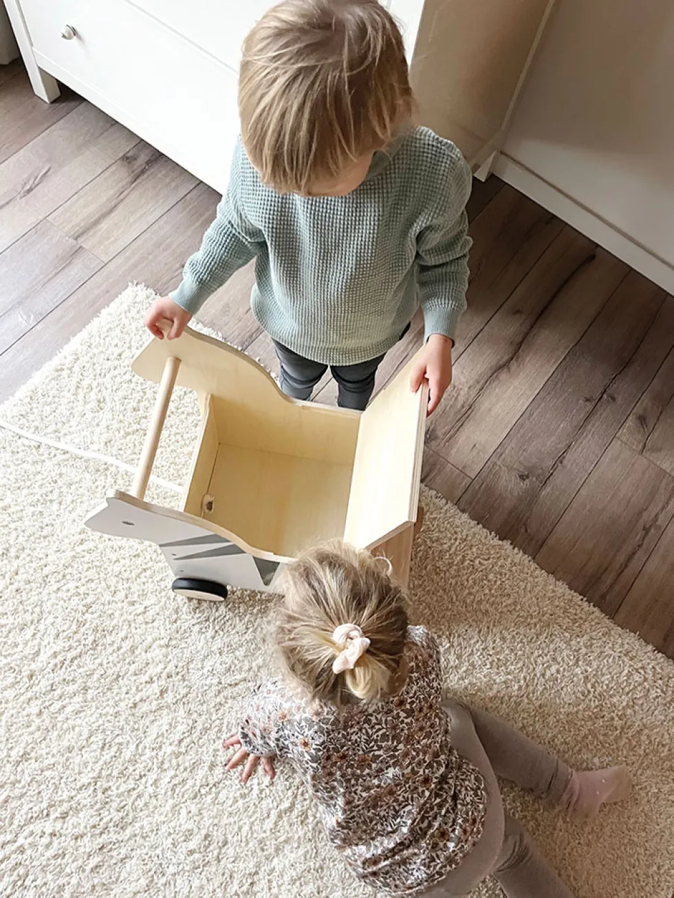 Spielzeugkiste mit Rollen Zebra „Wildlife“