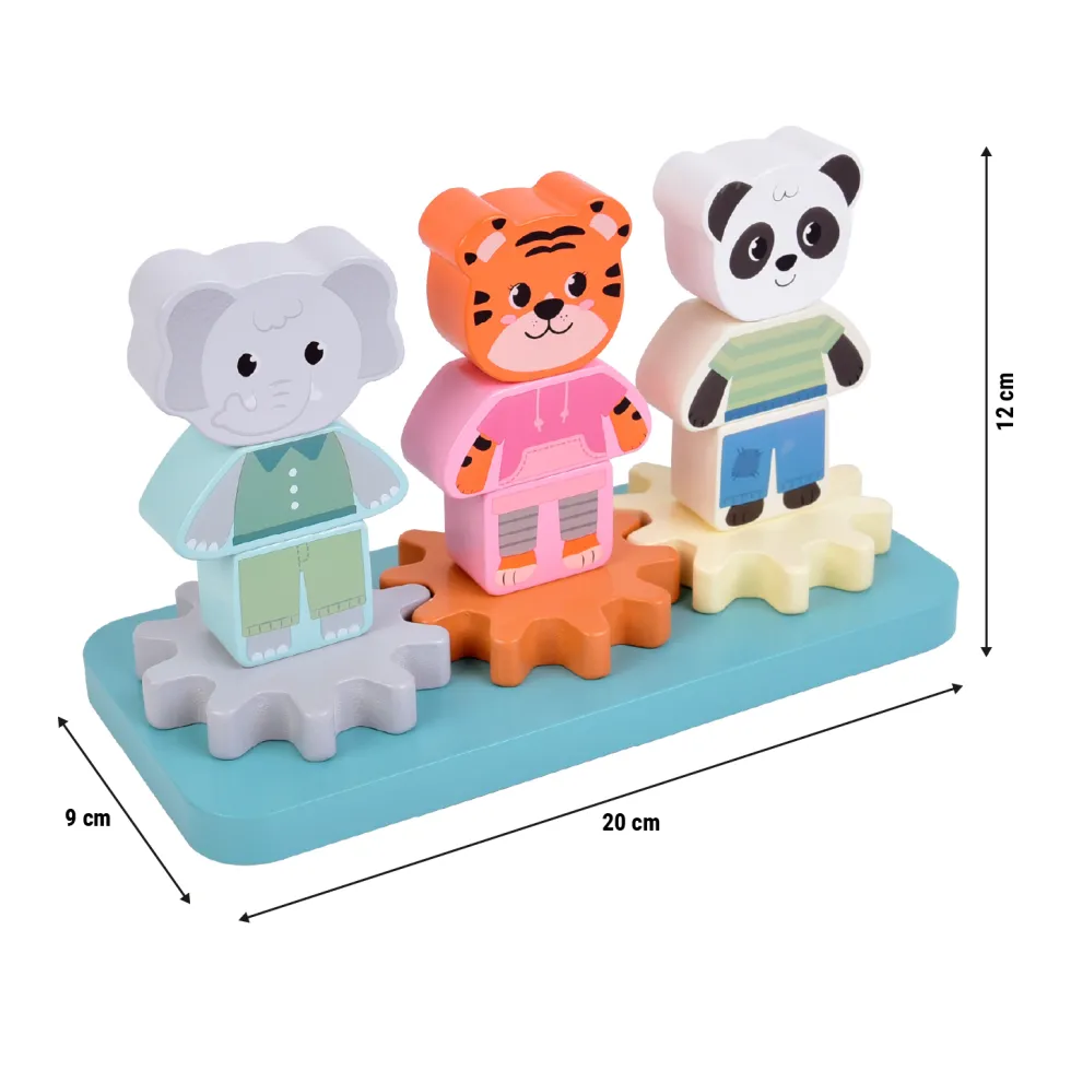 Stapelspiel mit Zahnrad „Jungle Friends“