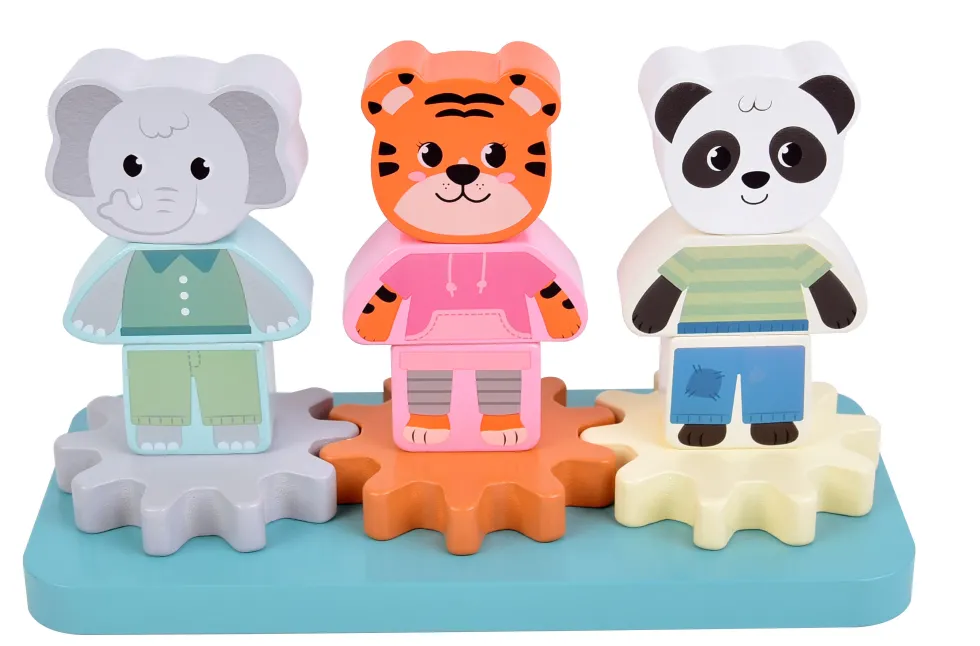 Stapelspiel mit Zahnrad „Jungle Friends“