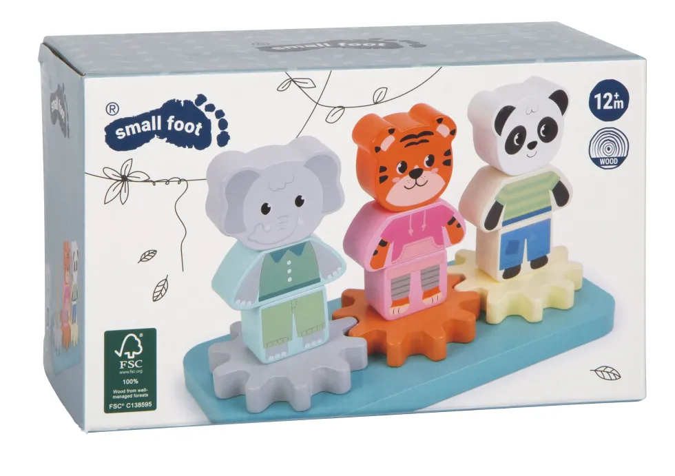 Stapelspiel mit Zahnrad „Jungle Friends“