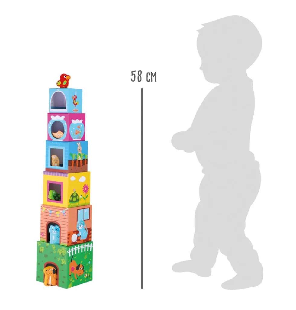 Stapelwürfel mit Figuren Haustiere