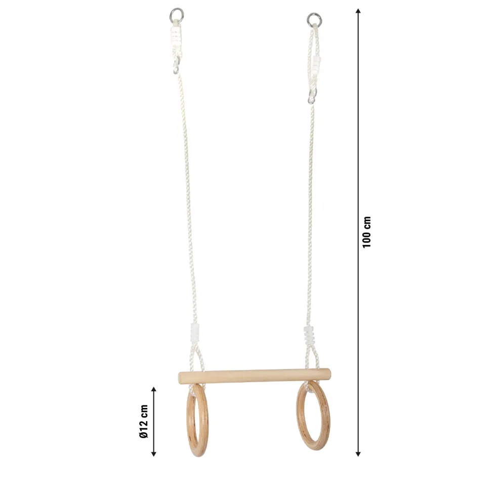 Trapez mit Turnringen aus Holz | defekte Verpackung