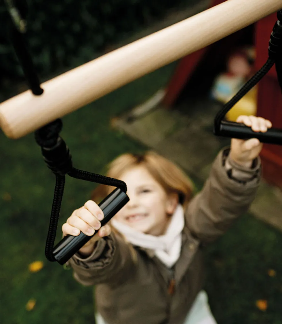 Trapezschaukel mit Turnringen „Black Line“